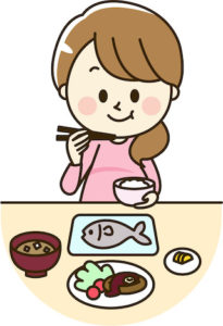 食事中